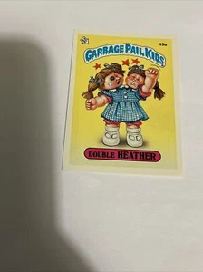 1985 Topps # 49a DOUBLE HEATHER Garbage Pail Kids Series 2 GPK - Picture 1 of 2