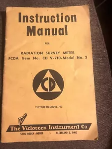 Victoreen CD V-710 Manual CDV710 MODEL 3 - Picture 1 of 5