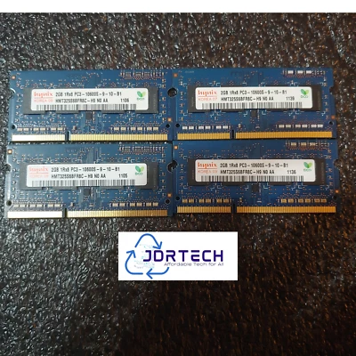 8 GB Kit Hynix SO-DIMM 1333 MHz PC3-10600 DDR3 SDRAM Memory (HMT325S6BFR8C-H9) - Image 1 of 2