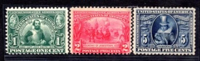 US 1907 SCOTT #328-330 ALL MINT HINGED - Image 1 of 2