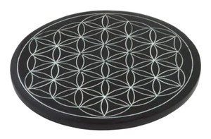 Räucherstäbchenhalter "Blume des Lebens" Speckstein Indien 10cm - Bild 1 von 1