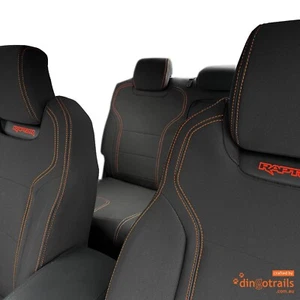 Fit Ford Ranger Raptor T6.2(Jul22-Now)Full-back FRONT & REAR Neoprene Seat Cover - Picture 1 of 12