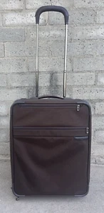Briggs & Riley Baseline Brown U420XW 20” Expandable Luggage Carry On Suitcase - Picture 1 of 24