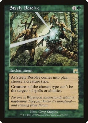 Steely Resolve [Onslaught] LP 286/350 Vintage MTG Card - Image 1 of 2