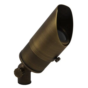 Lightkiwi Adjustable Focus Spotlight for Low Voltage Landscape Lighting [Brass] - Picture 1 of 9