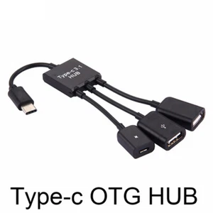 3 in1 3 Port USB-c Type-c 3.1 Male to USB 2.0 OTG HUB Adapter Cable Conve'DB SN - Picture 1 of 4