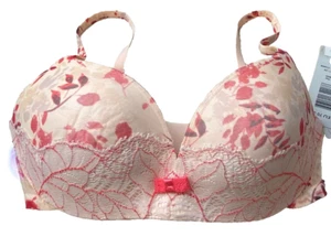 Triumph Seduction Size 10D Orange Apricot Women's Underwire Padded Push up Bra - Picture 1 of 10