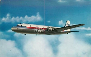 Postal de transporte aéreo DC-4 Douglas Japan Airlines vintage sin estampar - Imagen 1 de 2