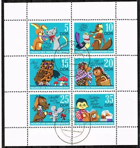 Hoja de animales de cuentos de hadas famosos de Alemania 1965 A-5 - Imagen 1 de 1