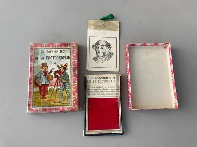 ANCIEN JEU HUMORISTIQUE LE DERNIER MOT DU PHOTOGRAPHE SINGE PORTRAIT 1900 - Photo 1/4