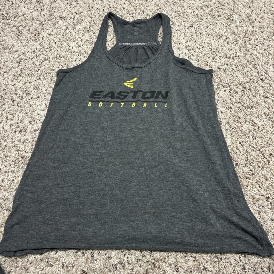 Camiseta sin mangas Easton Softball Racerback gris oscuro negra dorada talla mediana para mujer Foto 1 de 4