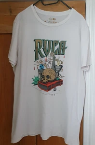 Men's Original RVCA Streetwear Graphic Skull Print White T-Shirt - Size X-Large - Picture 1 of 5
