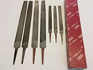 VTG.7 Simonds / Nicholson / Lenox 10" & 6" Smooth Metal Files Machinist Tool Box - Picture 1 of 9