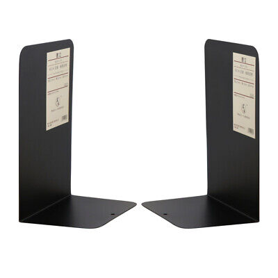2PCS Heavy Duty Metal Bookends Book Ends Office Decorative Stationery Supplies • 11.59$