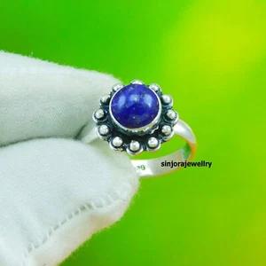 Lapis Lazuli Gemstone 925 sterling silver handmade Gift Ring US size 5 to 13 - Picture 1 of 4