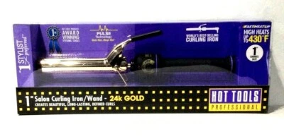 Hot Tools 24K Gold 1" salon curling iron/wand 1181 New Damaged Box R67 - Image 1 of 2
