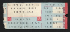 GRATEFUL DEAD Konzert Ticket Stub 27. April 1977 Capitol Theatre New York - Bild 1 von 2