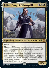 FOIL FELISA, FANG OF SILVERQUILL ~mtg NM-M Commander 202Mythic