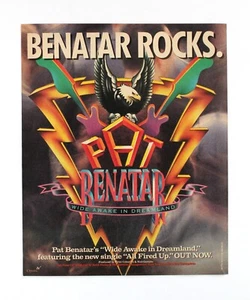 1988 Pat Benatar Wide Awake in Dreamland Print Ad - Rock Music Album - Picture 1 of 1