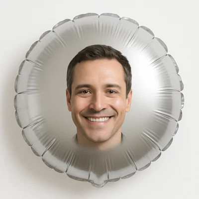 Personalized 17 Inch Round Foil Balloon – Custom Name or Photo Party Decor - Image 1 of 2