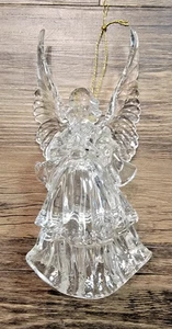 VINTAGE Clear Acrylic Ornament Angel Christmas Decor Decoration 5inch - Picture 1 of 6