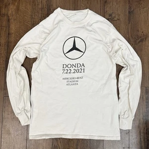 Yeezy Kanye West Donda 7.22.2021 Mercedes Benz Atlanta Cream Longsleeve Size XS - Picture 1 of 6