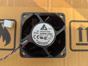 Pack of 90 - Delta AFB0612DH 6025 60 x 25 mm 12V DC Ball Bearing Brushless Fan - Afbeelding 1 van 9