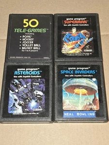 Lot of Atari Game Program Cartridges – 50 Tele-Games, Asteroids, Superman, Space - Picture 1 of 1