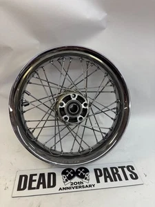 Rueda radios traseros perfil aluminio cromo Harley Softail 16x3 - Imagen 1 de 8
