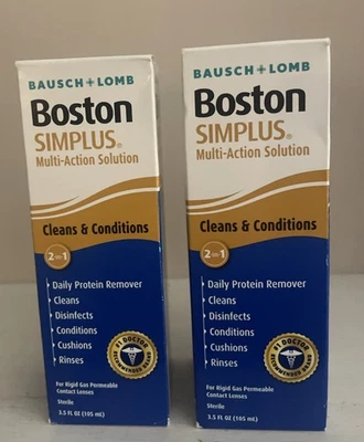 2x. Bausch + Lomb Boston Simplus solución multiacción 3,5 OZ.EXP. 27/05 Foto 1 de 4