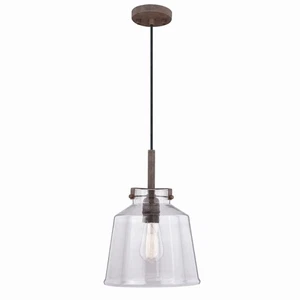 Milone 1-Light Pendant in Rustic and Jar Style 14 Inches Tall and 10 Inches Wide - Picture 1 of 4
