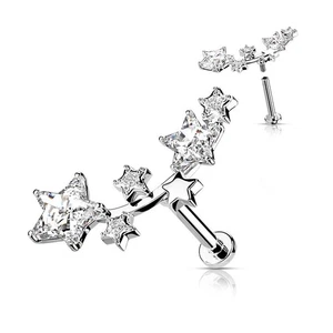 Piercing Ear Labret Multi Stars - Picture 1 of 1