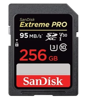 SanDisk Extreme PRO 256GB SDXC Memory Card up to 95MB/s UHS-1 Class 10, U3, V30 - Image 1 of 2