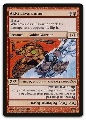 Akki Lavarunner // Tok-Tok, Volcano Born #153 LP Champions of Kamigawa Magic MTG - Image 1 of 2