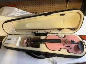 Mendini By Cecilio MV-Pink 1/4 Violin with Hard Case & Bow - Picture 1 of 10