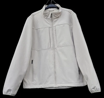 Dockers Men's Clean Zip-up Softshell Jacket, Khaki, XL - Image 1 of 4