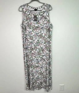 J.Jill Wearever Damen Botanical Floral Maxi Tank Kleid Stretch Gr. XL Neu mit Etikett - Bild 1 von 10