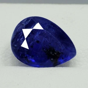 3,63 ct seltenstes Feuerachteck (8 x 7 mm) AAA 100 % natürlicher Tansanit lose Edelstein - Bild 1 von 7