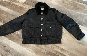 Vintage Tuffy Jac Police Bomberjacke mit Kunstfellkragen - Bild 1 von 9