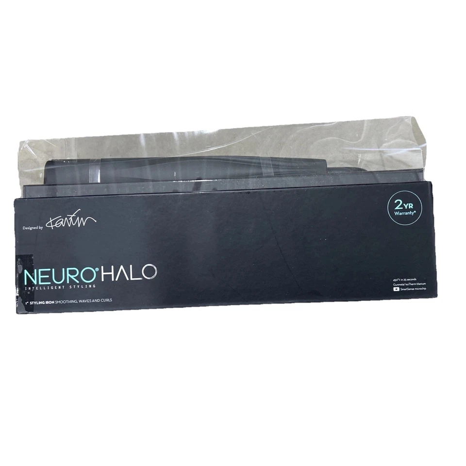Neuro Halo Intelligent Styling - 1" Styling Iron 450 Degree Max Temp - Black
