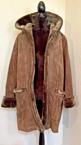 Fitz Wright Wildleder Leder Wintermantel Vintage - Bild 1 von 10