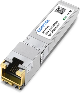 QSFPTEK 10G SFP+ RJ45 Module, 10Gbe Giga Mini-Gbic SFP to Rj45 Copper Transceive - Afbeelding 1 van 12