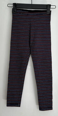 Leggings Tea Collection Talla 6 Negro Arco Iris Multicolor Rayas Foto 1 de 4