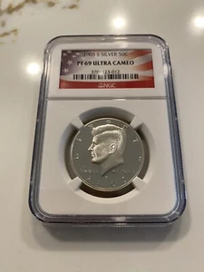 2005 S Silver Kennedy Half Dollar NGC PF 69 Ultra Cameo - Picture 1 of 2