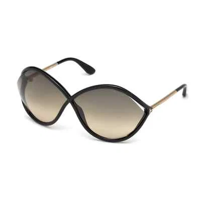 TOM FORD Liora TF528 01B Black Butterfly Wrap Sunglasses Frame 70-5-120 - Image 1 of 3