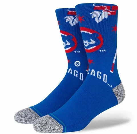 Stance MLB Chicago Cubs Landmark Casual Crew Height Socks Mens Size Large 9-13 Cover