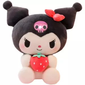 30cm Sanrio Strawberry Kuromi Pillow Plush Toy Girls Soft Stuffed Animal Toys - Picture 1 of 3