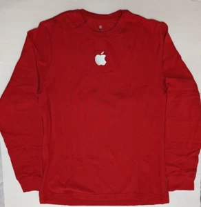 Camiseta Apple Hombre Roja Bordada Mangas Largas Talla M - Imagen 1 de 2