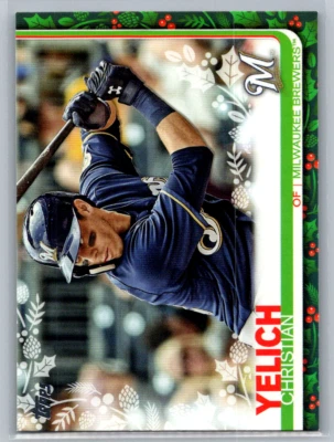 2019 Topps Holiday Christian Yelich    #HW72 Milwaukee Brewers - Image 1 of 2