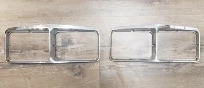 1975 1976 OLDSMOBILE TORONADO LH & RH HEADLIGHT CHROME BEZEL TRIM GM OEM - Image 1 of 4